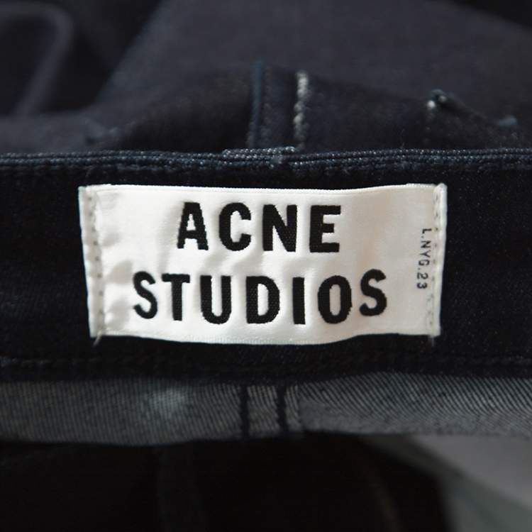 Pre Owned Acne Studios Blue Dark Wash Denim Kin 5 Candy Skinny Jeans S