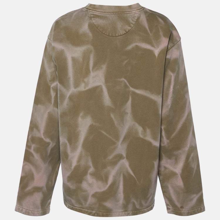 Pre Owned Acne Studios Brown & Pink Knit Tie Dye Oversized Pullover XS
