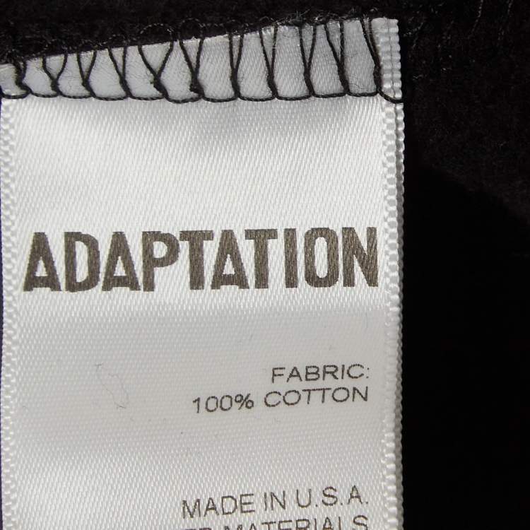 Pre Owned Adaptation Black Printed Cotton Knit Sweatpants M