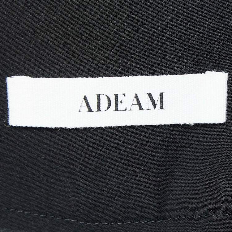 Pre Owned Adeam Black Crepe Lace-Up Wide-Leg Trousers M