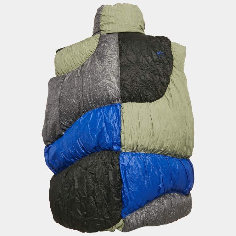 Pre Owned Ader Error Multicolor Synthetic Colour-Block Aren Down Gilet L