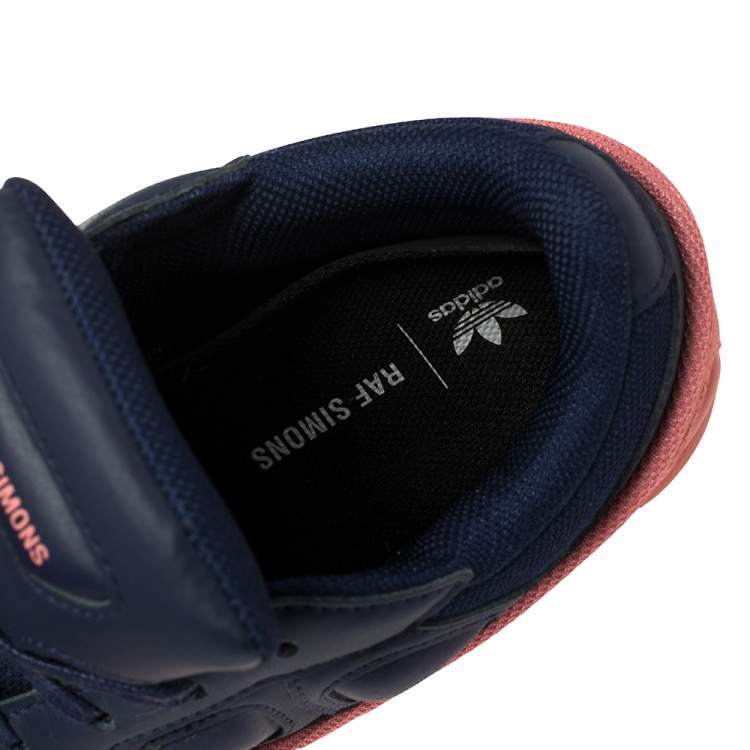 Pre Owned Adidas By Raf Simons Blue/Pink Leather And Mesh Ozweego Sneakers Size 40
