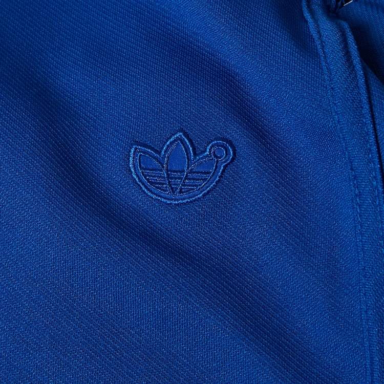Pre Owned Adidas Blue Knit Tight Fit Mid Rise Trackpants S