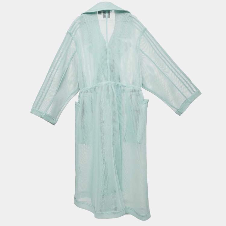 Pre Owned Adidas X Ivy Park Green Mesh Trench Coat S