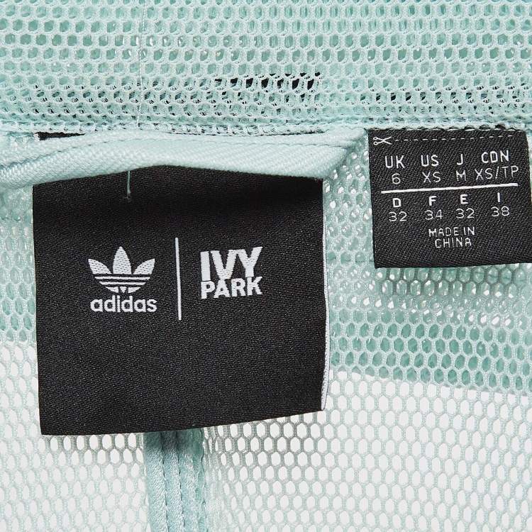 Pre Owned Adidas X Ivy Park Green Mesh Trench Coat S