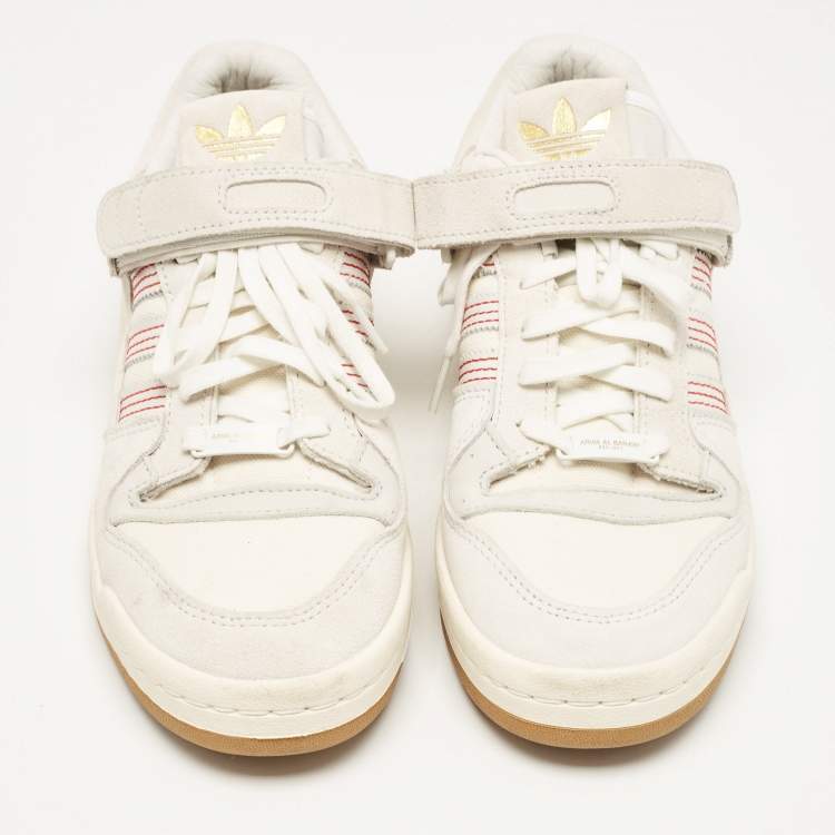 Pre Owned Adidas x Arwa Al Banawi Multicolor Canvas and Suede Forum 84 Low Sneakers Size 38 2/3