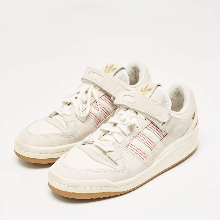 Pre Owned Adidas x Arwa Al Banawi Multicolor Canvas and Suede Forum 84 Low Sneakers Size 38 2/3