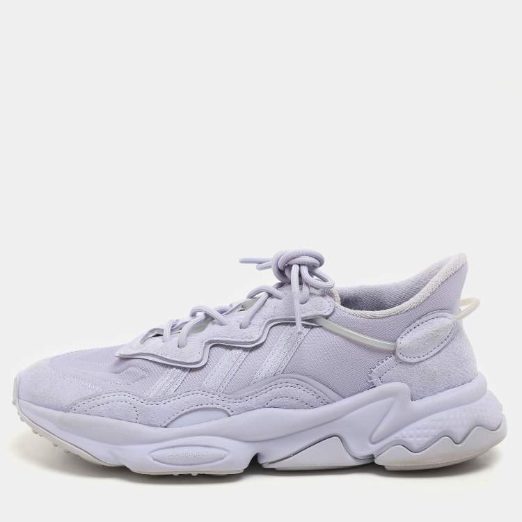 Pre Owned Adidas Dust Purple Mesh Ozweego Low Top Sneakers Size 38