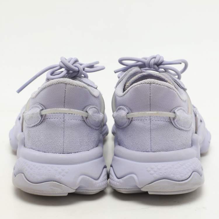 Pre Owned Adidas Dust Purple Mesh Ozweego Low Top Sneakers Size 38