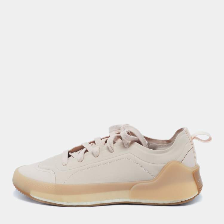 Pre Owned Adidas By Stella McCartney Pink Neoprene Treino Sneakers Size 39 1/3