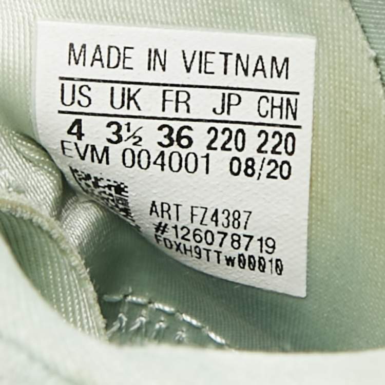 Pre Owned Adidas x Ivy Park Forum Green Tint Size 36 Green Leather and Suede Mid Top Sneakers