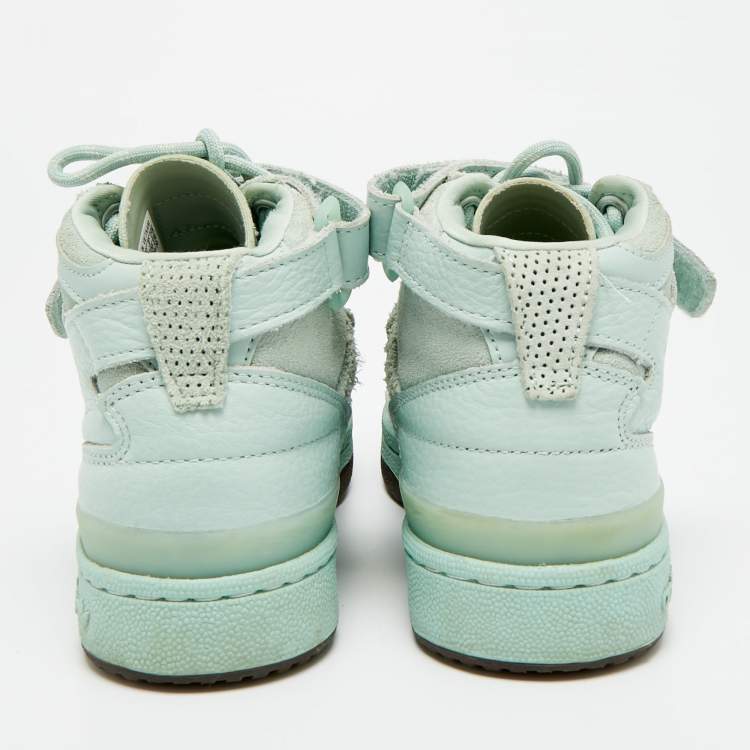 Pre Owned Adidas x Ivy Park Forum Green Tint Size 36 Green Leather and Suede Mid Top Sneakers