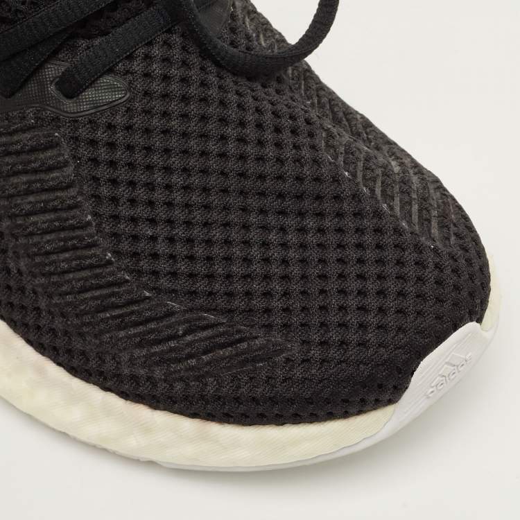 Pre Owned Adidas Parley Alphaboost Size 40 Black Mesh Lace Up Sneakers