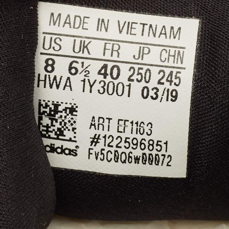 Pre Owned Adidas Parley Alphaboost Size 40 Black Mesh Lace Up Sneakers