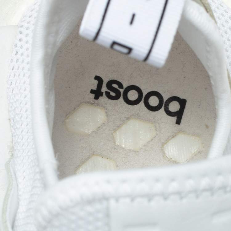 مملوكة مسبقًا Adidas White Leather And Fabric NMD XR1 Sneakers Size 41