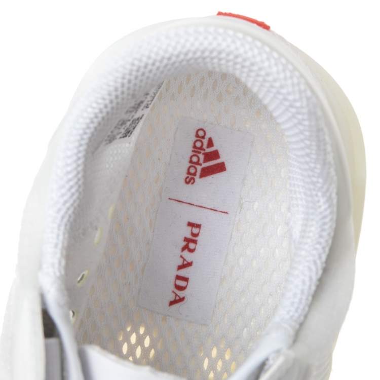 Pre Owned Adidas x Prada White Mesh A+P Luna Sneakers Size 38