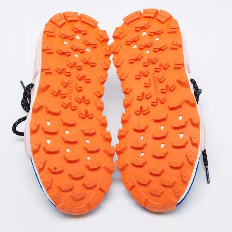 Pre Owned Pharrell Williams x adidas Blue Knit Fabric Human Body NMD Sneakers Size 36.5