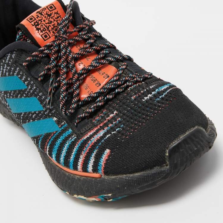 Pre Owned Adidas x Missoni Tricolor Knit Fabric Pulseboost Low Top Sneakers Size 38 2/3