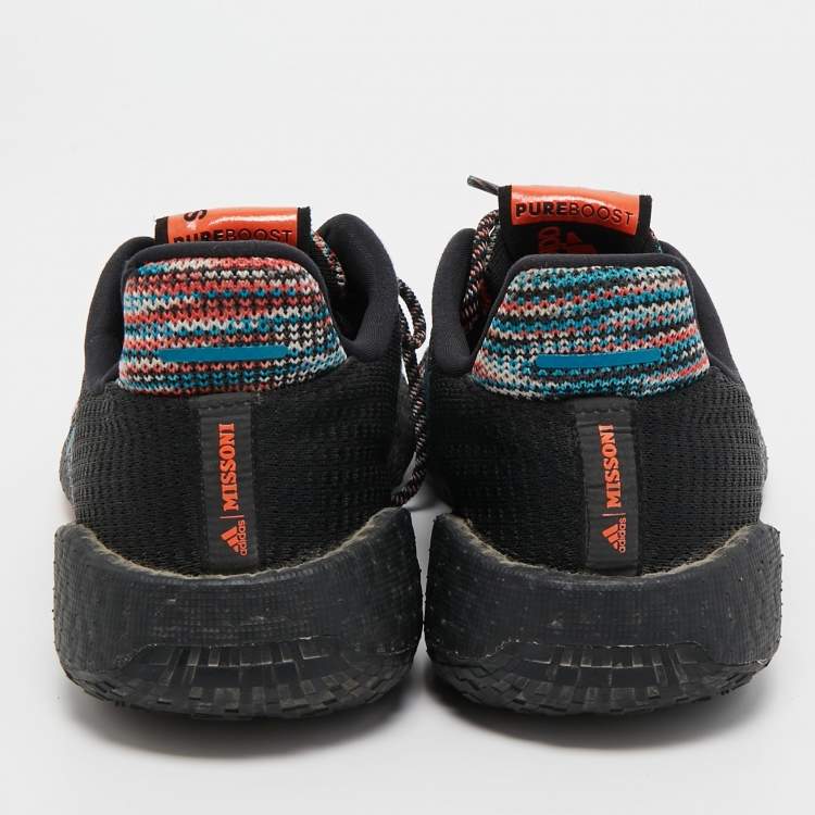 Pre Owned Adidas x Missoni Tricolor Knit Fabric Pulseboost Low Top Sneakers Size 38 2/3
