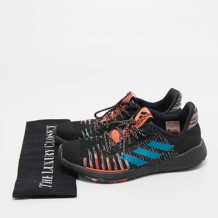 Pre Owned Adidas x Missoni Tricolor Knit Fabric Pulseboost Low Top Sneakers Size 38 2/3