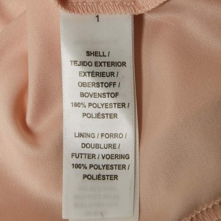 Pre Owned Adrianna Papell Pink Sequin Embroidered Tulle One Shoulder Gown S