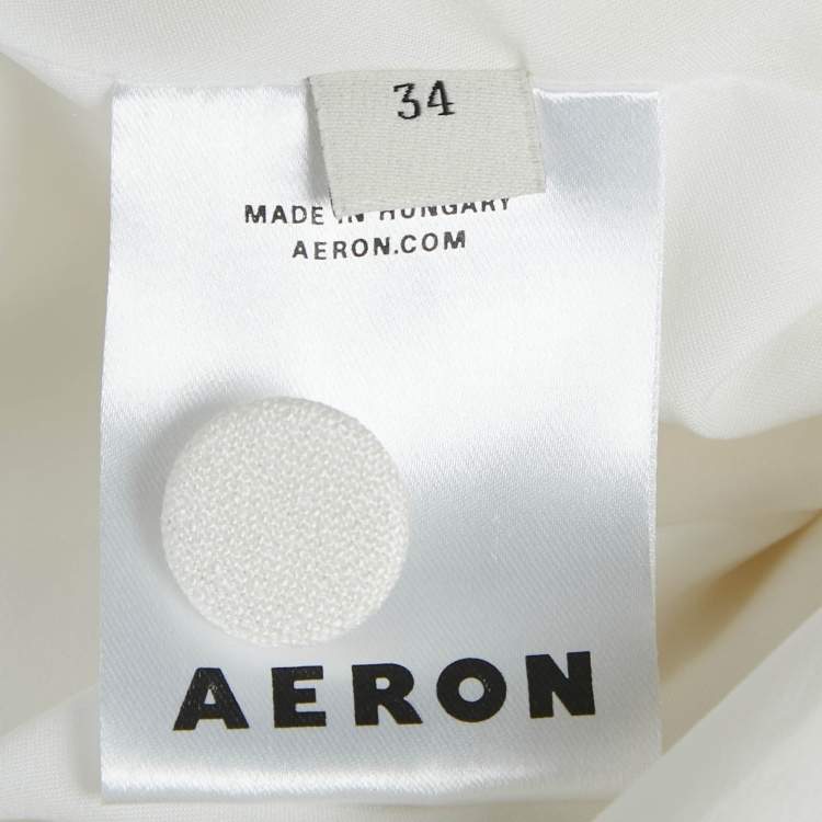 مملوكة مسبقًا Aeron Cream Crossgrain Wide Cuff Jeera Pants XS