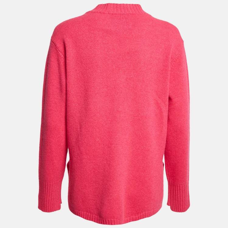 Pre Owned Aeron Chateau Rose Pink Cashmere Gretchen Long Sleeve Sweater S