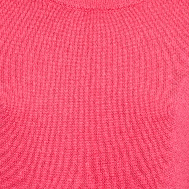 Pre Owned Aeron Chateau Rose Pink Cashmere Gretchen Long Sleeve Sweater S