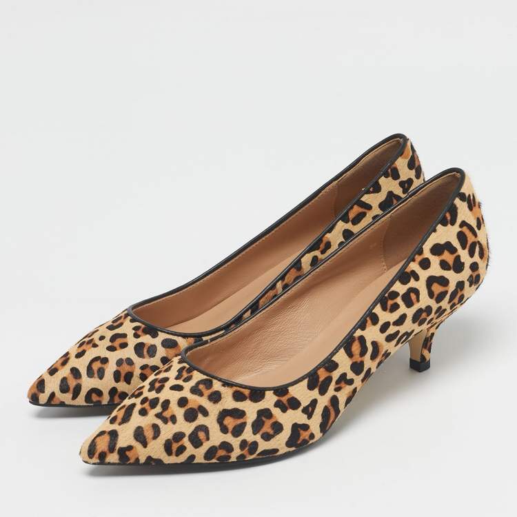 Pre Owned Age of Innocence Brown/Beige Calf Hair Pointed Toe Pumps Size 39