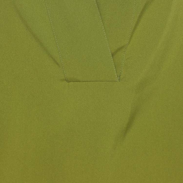 مملوكة مسبقًا Agnona Green Crepe Sleeveless Tops XL