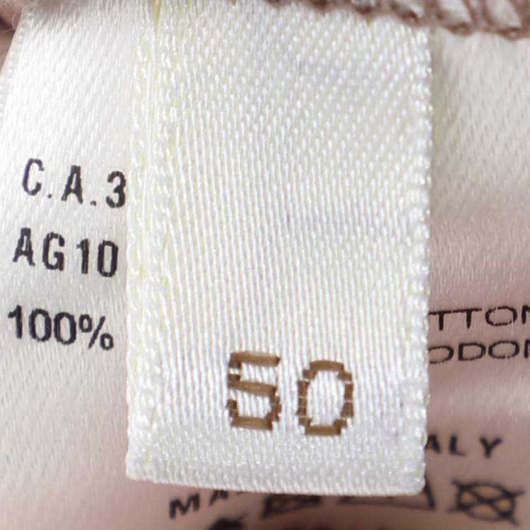 Pre Owned Agnona Beige Cotton Sleeveless Tops Set L