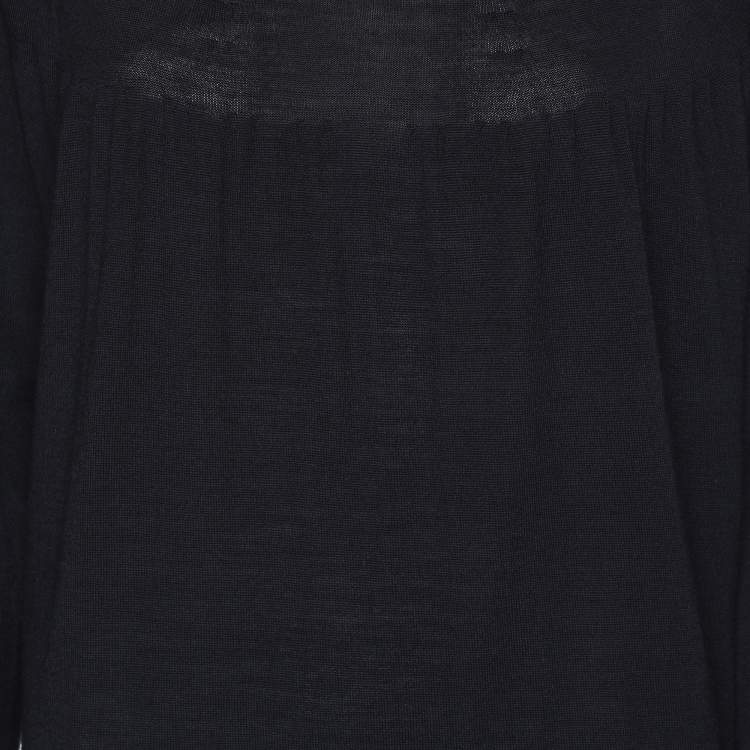 Pre Owned Agona Deep Navy Jersey Long Sleeve Sweater L