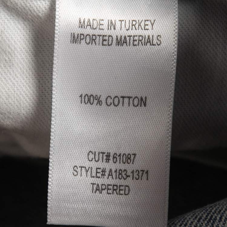 Pre Owned Agolde Blue Denim High Waist Tapered Jeans S Waist 25"
