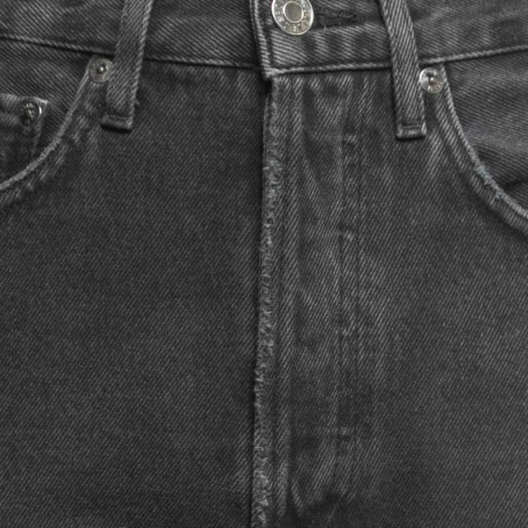 مملوكة مسبقًا Agolde Black Distressed Denim Mom Jeans S Waist 25" 