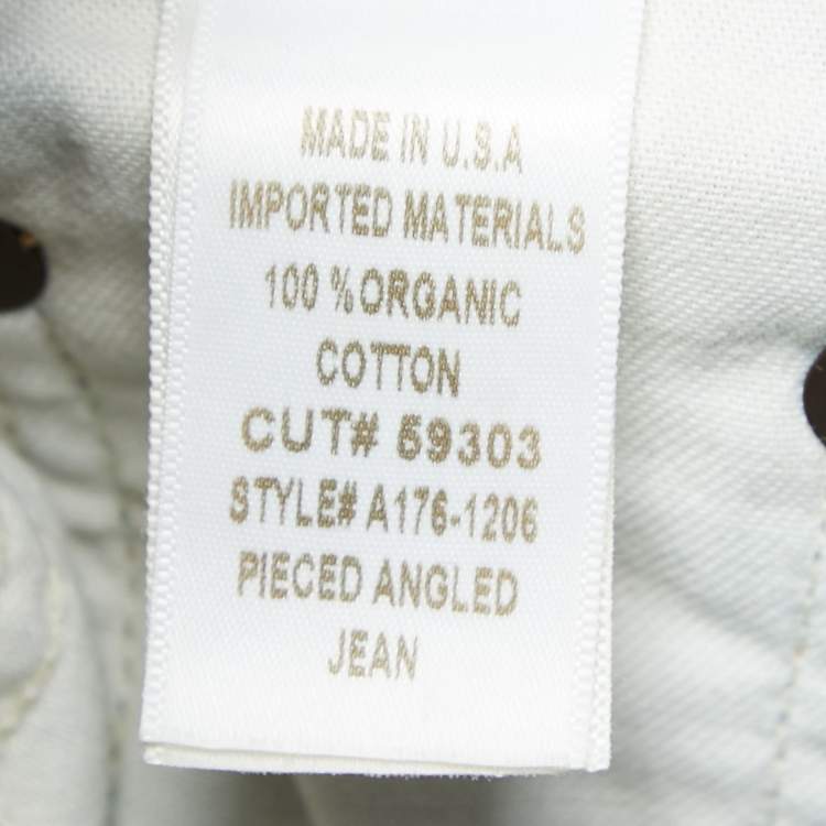 Pre Owned Agolde Blue Washed & Distressed Denim High Rise Jeans S Waist 25"
