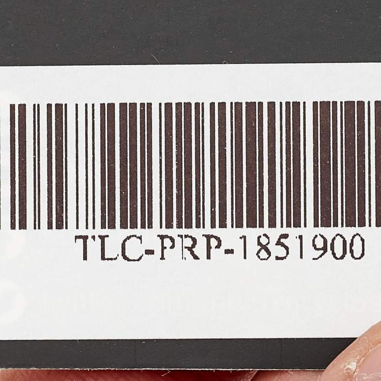 Pre Owned Aigner Logo Leather Silver Tone Bracelet