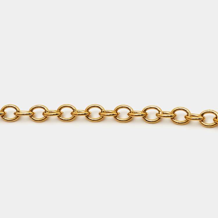 Pre Owned Aigner Resin Gold Tone 3 Motif Necklace