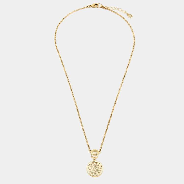Pre Owned Aigner Gold Tone Necklace Set