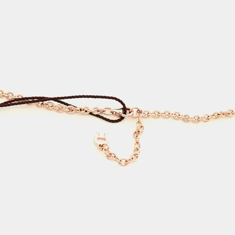 مملوكة مسبقًا Aigner Olivia Rose Gold Plated A Logo Pendant Necklace