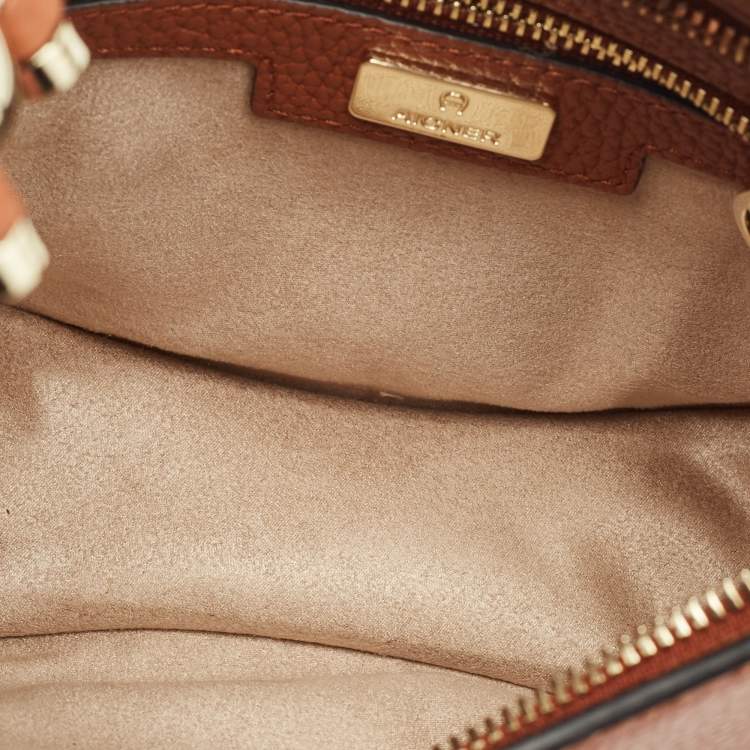 Pre Owned Aigner Brown Leather Delia Hobo