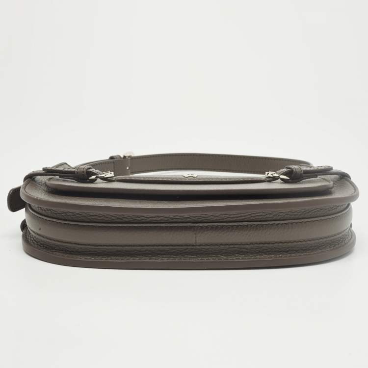 Pre Owned Aigner Cavallo Mini Dark Grey Leather Shoulder Bag