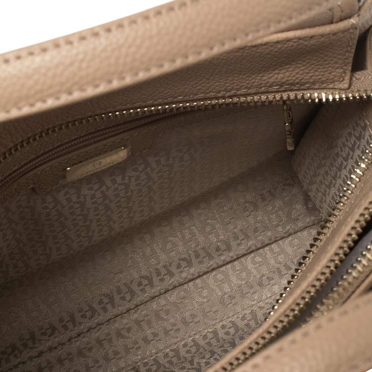 Pre Owned Aigner Beige Leather Lana City Tote