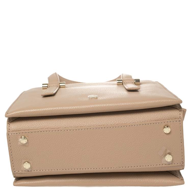 Pre Owned Aigner Beige Leather Lana City Tote