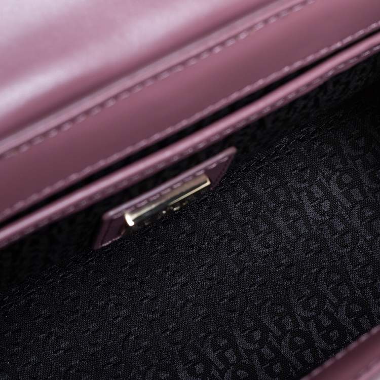 Pre Owned Aigner Pink Leather Mini Fiorentina Top Handle Bag
