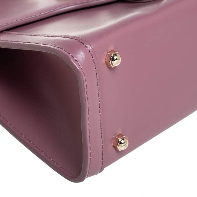 Pre Owned Aigner Pink Leather Mini Fiorentina Top Handle Bag