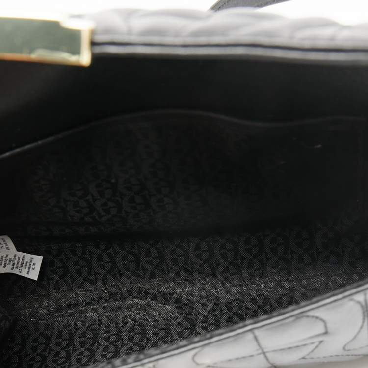 Pre Owned Aigner Black Leather Genovena Belt Bag  