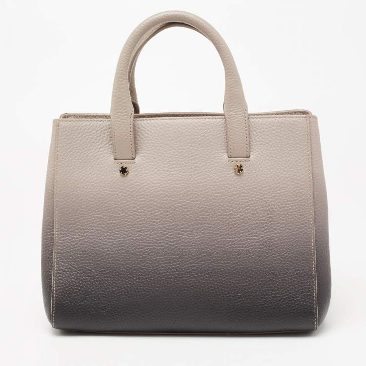 Pre Owned Aigner Beige/Black Ombre Leather Ivy Tote