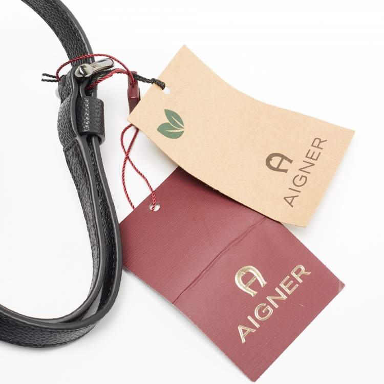 مملوكة مسبقًا Aigner Brown/Black Signature Coated Canvas and Leather Mini Adria Crossbody Bag