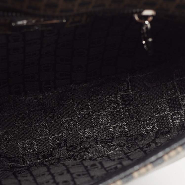 مملوكة مسبقًا Aigner Brown/Black Signature Coated Canvas and Leather Mini Adria Crossbody Bag