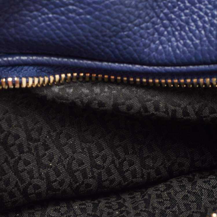 Pre Owned Aigner Blue Leather Small Serena Belt Bag